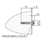 Держатель 5.26.02 D=12 мм, золото, Lincos