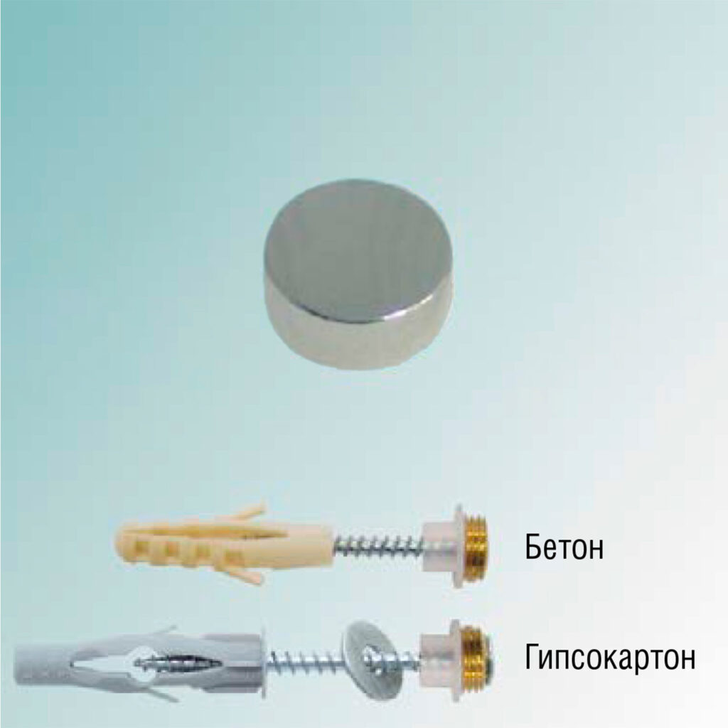 Держатель 5.26.01 С D=12 мм с пластиковой втулкой, никель, Lincos