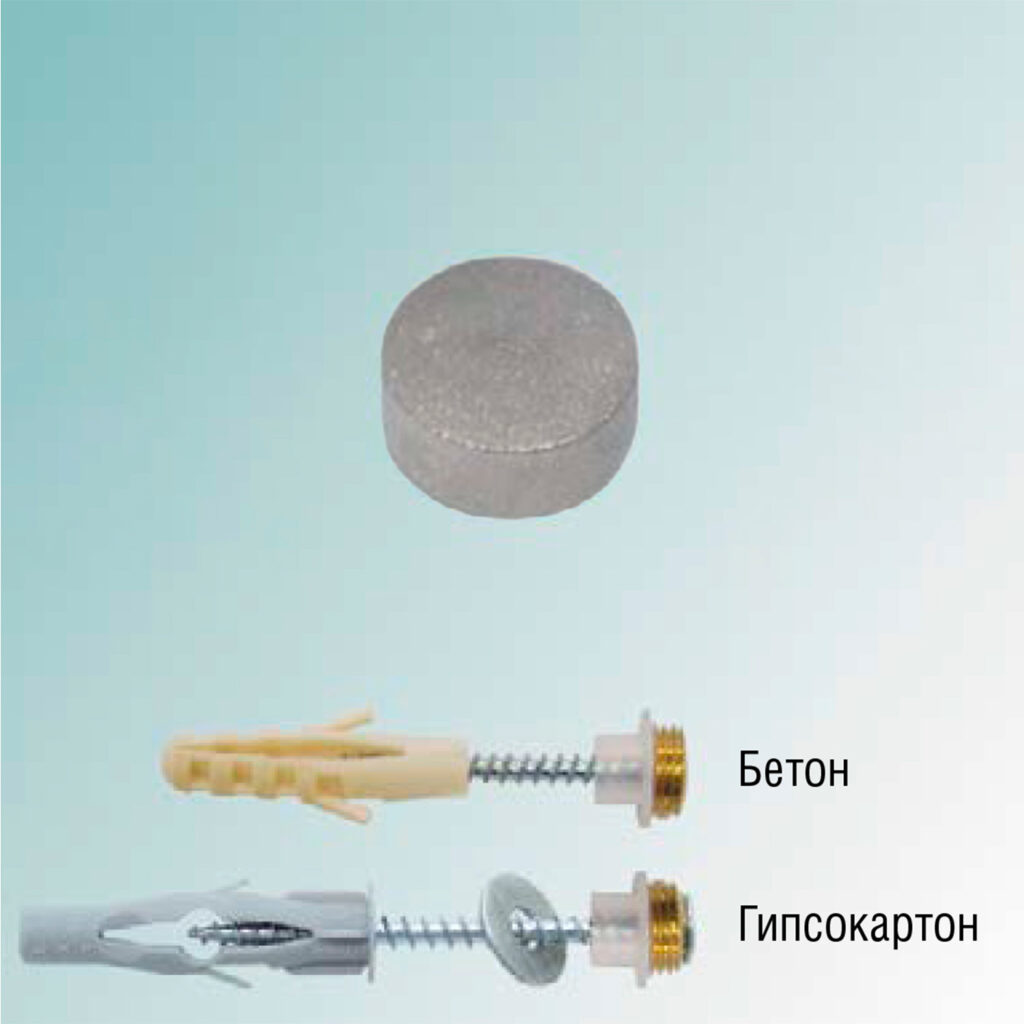 Держатель 5.26.04 С D=12 мм с пластиковой втулкой, матированный никель, Lincos