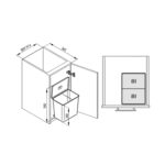 Мусорное ведро SESAMO2 серое двойное пластмассовое 2x8л., Rejs