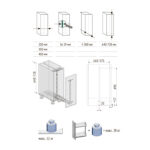 DISPENSA Junior Slim/YOUBOXX 300 мм Комплект, H640 - 728 мм, 1 полка ARENA classic + YOUBOXX № 3, цвет титан, дно серое,  Kesseböhmer