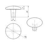 Ручка-кнопка WPO706.035.00A8, золотистая бронза, 35мм, Giusti