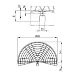 Карусель NOVA 1/2 D690 с бок.крепл. белая