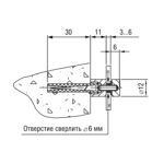 Держатель 5.16.02 D=12 мм, L=10 мм; S=3-6 мм, золото, Lincos