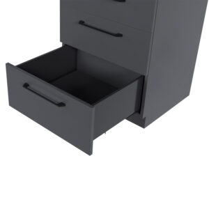 Ultra Box комплект для ящика H = 199 мм, 400 мм (направляющие + боковины + заглушки + крепление фасада), с доводчиком, графит, Rejs