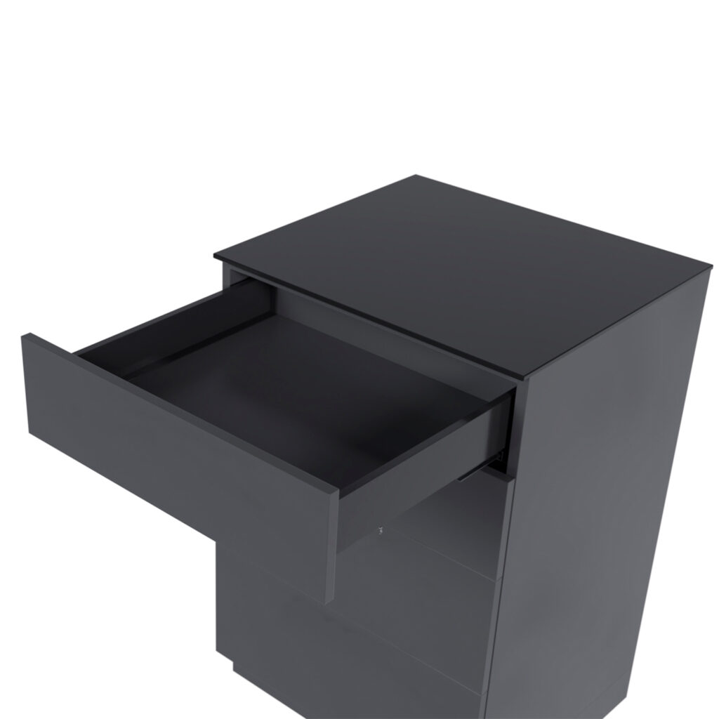 Ultra Box комплект для ящика H=167 мм, 500 мм (направляющие Push-to-Open + боковины + заглушки + крепление фасада), графит, Rejs