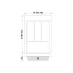 Лоток для столовых приборов MAX, 400 290-350x490 пластмасса белая, Rejs