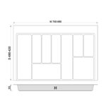 Лоток для столовых приборов MAX, 800 690-750x490 пластмасса графит, Rejs