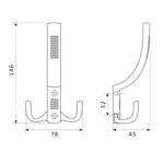 Крючок WP11-G0004  хром, Gamet
