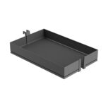 DISPENSA 90°, 150 мм Комплект Частичного Выдвижения, H1200 - 1600 мм, 4 полки, ARENA pure, цвет антрацит, Kesseböhmer