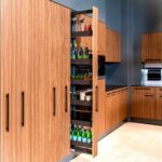 DISPENSA 90°, 150 мм Комплект Частичного Выдвижения, H1900 - 2300 мм, 6 полок, ARENA pure, цвет антрацит, Kesseböhmer