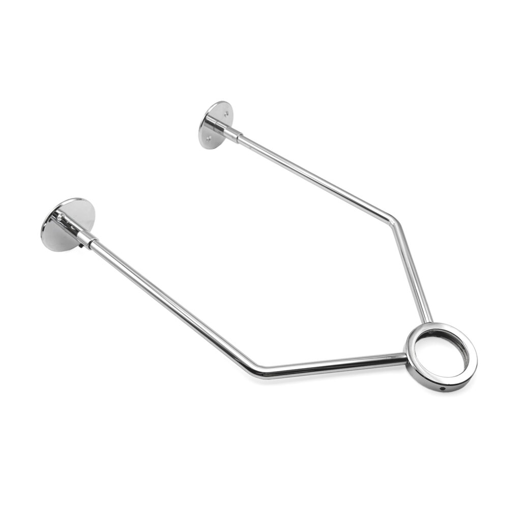 Крепление боковое двойное L=430, хром