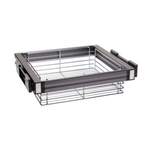 Выдвижная корзина, 764-864х158*470, с доводчиком, SB-K / M800 / D / P, платиновая, Sibo Платинум