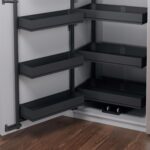TANDEM II 600 мм Комплект, Н800 мм, 3 + 3 полок ARENA pure, цвет антрацит, антислип, Kesseböhmer