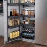 TANDEM II 600 мм Комплект, Н1100 мм, 4 + 4 полок ARENA pure, цвет антрацит, антислип, Kesseböhmer