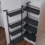 TANDEM II 500 мм Комплект, Н1100 мм, 4 + 4 полки ARENA style, цвет антрацит, антислип, Kesseböhmer