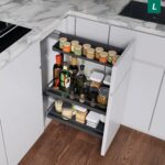 COMFORT II 250 мм Комплект левый, H654 мм, 2 полки + полка для специй, ARENA style, цвет антрацит, Kesseböhmer