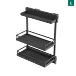 COMFORT II 250 мм Комплект левый, H654 мм, 2 полки + полка для специй, ARENA style, цвет антрацит, Kesseböhmer