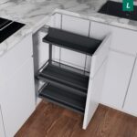 COMFORT II 400 мм Комплект левый, H654 мм, 2 полки + полка для специй, ARENA style, цвет антрацит, Kesseböhmer