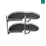 Le Mans 400 мм Комплект, H720-900 мм, 2 полки, 2 доводчика, левый, ARENA style, цвет антрацит, Kesseböhmer