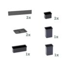 DISPENSA Junior Slim/YOUBOXX 300 мм Комплект, H640 - 728 мм, 1 полка ARENA pure + YOUBOXX № 1, цвет антрацит, Kesseböhmer
