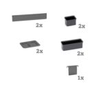 DISPENSA Junior Slim/YOUBOXX 300 мм Комплект, H640 - 728 мм, 1 полка ARENA pure + YOUBOXX № 3, цвет антрацит, Kesseböhmer
