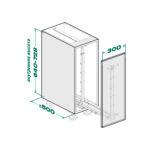DISPENSA Junior Slim/YOUBOXX 300 мм Комплект, H640 - 728 мм, 1 полка ARENA pure + YOUBOXX № 5, цвет антрацит, Kesseböhmer