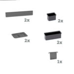 DISPENSA Junior Slim/YOUBOXX 300 мм Комплект, H695 - 783 мм, 1 полка ARENA style + YOUBOXX № 3, цвет антрацит, Kesseböhmer