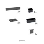 DISPENSA 90°/YOUBOXX  300 мм Комплект Полного Выдвижения, H1200 - 1600 мм, 3 полки ARENA pure, цвет антрацит + YOUBOXX  №3, Kesseböhmer