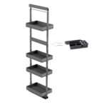 DISPENSA 90°/YOUBOXX  300 мм Комплект Полного Выдвижения, H1600 - 2000 мм, 4 полки ARENA pure, цвет антрацит + YOUBOXX  №3, Kesseböhmer