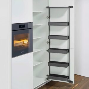 TANDEM side 500 мм Комплект, рама H1700 мм + 5 полок ARENA pure, цвет антрацит, антислип, Kessebohmer