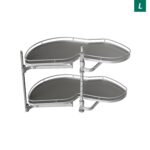 Le Mans 450 мм Комплект, H720-900 мм, 2 полки, 2 доводчика, левый, ARENA classic, цвет титан, дно серое, Kesseböhmer
