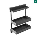 COMFORT II 300 мм Комплект правый, H654 мм, 2 полки + полка для специй, ARENA pure, цвет антрацит, Kesseböhmer