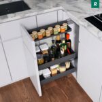 COMFORT II 400 мм Комплект правый, H654 мм, 2 полки + полка для специй, ARENA pure, цвет антрацит, Kesseböhmer
