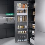 TANDEM side/ YOUBOXX 600 мм  Комплект, Н1700 мм, 5 полок ARENA classic, цвет хром, дно серое + YOUBOXX №3, Kesseböhmer
