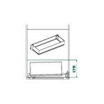 TANDEM side 600 мм Комплект, рама H800 мм + 3 полки ARENA pure, цвет антрацит, антислип, Kessebohmer