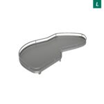 Le Mans 450 мм Комплект, H1265 мм, 4 полки, 4 доводчика, левый, ARENA classic, цвет титан, дно серое, Kesseböhmer