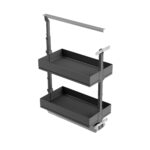 DISPENSA Junior Slim 300 мм Комплект, H695 - 783 мм, 2 полки ARENA pure, цвет антрацит, Kesseböhmer