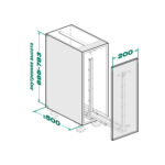 DISPENSA Junior Slim 200 мм Комплект, H695 - 783 мм, 2 полки ARENA style, цвет антрацит, Kesseböhmer