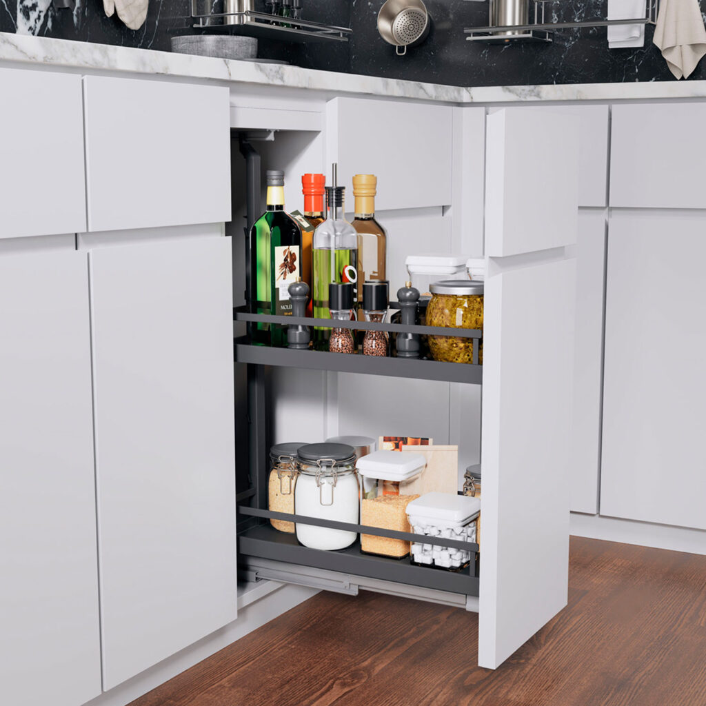 DISPENSA Junior Slim 300 мм Комплект, H695 - 783 мм, 2 полки ARENA style, цвет антрацит, Kesseböhmer