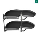 Le Mans 400 мм Комплект, H600-750 мм, 2 полки, 2 доводчика, левый, ARENA pure, цвет антрацит, Kesseböhmer