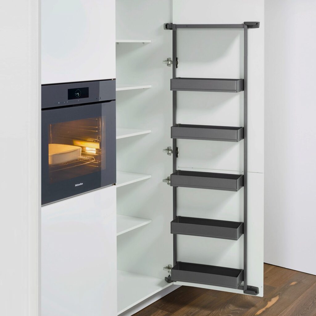 TANDEM side 600 мм Комплект, рама H1700 мм + 5 полок ARENA pure, цвет антрацит, антислип, Kessebohmer