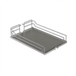 DISPENSA Junior Slim 300 мм Комплект, H695 - 783 мм, 2 полки ARENA classic, цвет хром, дно серое, Kesseböhmer