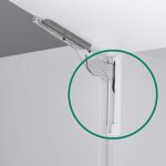 FREEslim flap Комплект для торцевой части подъемника при врезном монтаже: 4 заглушки для корпуса + 2 заглушки для регулировочного отверстия + 4 винта + 1 межсекционная стяжка, белый, Kesseböhmer