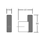 Крючок GRAF, 7009014L24EI, сталь, 14x41x50 мм, Viefe