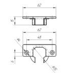 Петля FGV Integra 48х6 с доводчиком 30 град