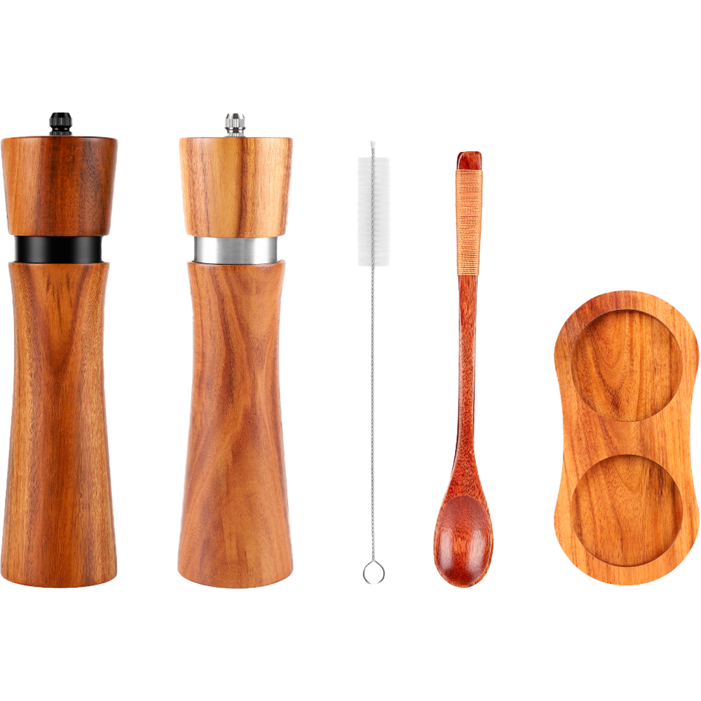 Набор мельниц для специй на подставке GR-02-SET-WD OMOIKIRI Home