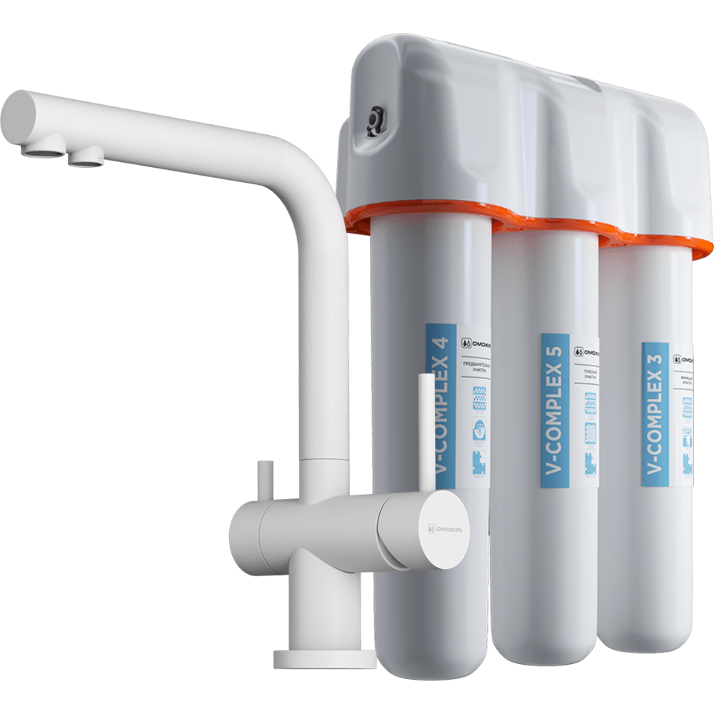 Комплект смеситель+фильтр Nagano-WH-P + Pure drop Lite