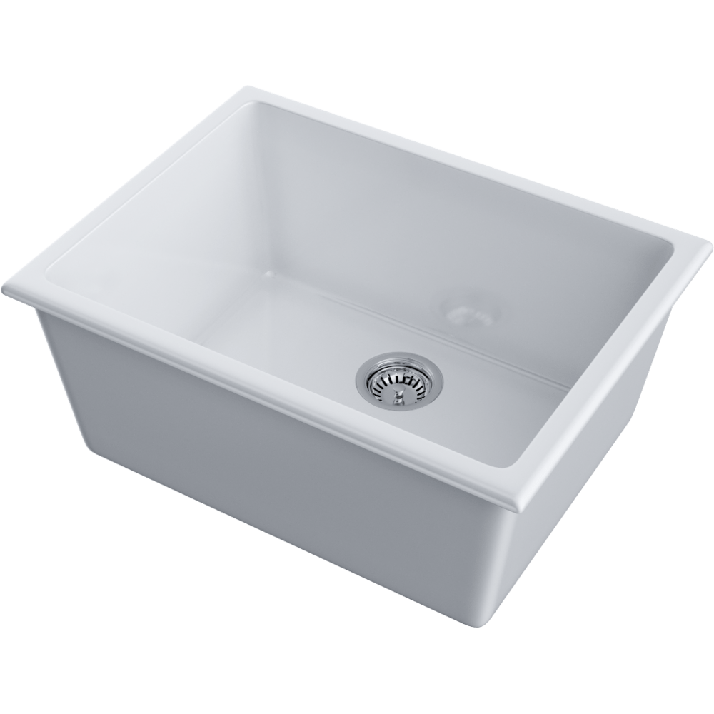 Omoikiri Okinoshima 61-U/I-WH Glossy Natceramic/белый глянцевый кухонная мойка