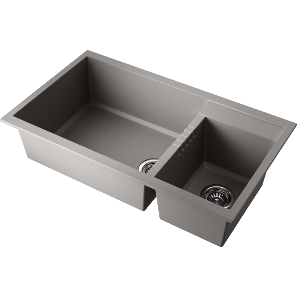 Omoikiri Tedori 86-2-LB-GR Tetogranit/leningrad grey кухонная мойка